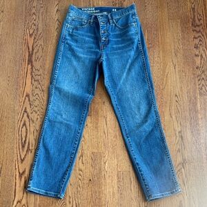 Vintage Classic Indigo Straight Leg Jeans JCrew button up size 28